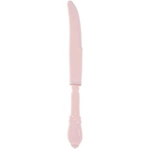 Baroque Pink Plastic Dinner Knives, Disposable, 9" by Kaya Collection, 20 Pack