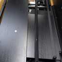 SUPERJARE 47 inch L Shaped Gaming Desk with LED Lights & Power Outlets, Reversible Computer Desk with Shelves & Monitor Stand, Corner Desk with Drawer, for Home & Office, Black