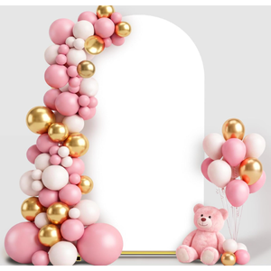 7.2FT Wedding Arch Backdrop Cover, White Spandex Arch Stand Cover | Stretchy, Arch Backdrop Stand Cover for Wedding,Birthday, Party,Baby Shower, Graduation,Bridal Ceremony Banquet Decor
