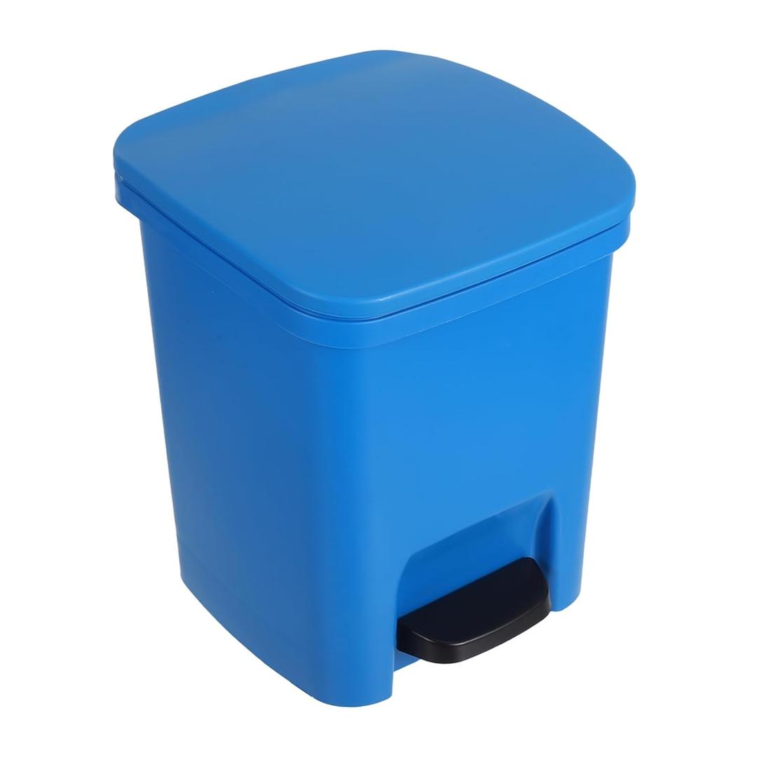 10L Trash can Foot Pedal Type Household with lid Seam Kitchen Toilet Bathroom Silent (10L Sky Lake Blue)
