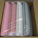 Hahafelt 8 Pack Wall Padding for Playroom Peel and Stick Headboard 15.75" x 7.87" x 1.18" 3D Anti Collision Upholstered Wall Panels Self Adhesive Headboard Panels for Protection (Pink Colors)