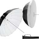 NEEWER 65"/165cm Parabolic Reflective Umbrella Photography with White Inner, Soft Lighting with Diffuser Cover, Bag, Quick Fold for Camera Photo Studio Video Light Shooting Monolight Flash, NS3U