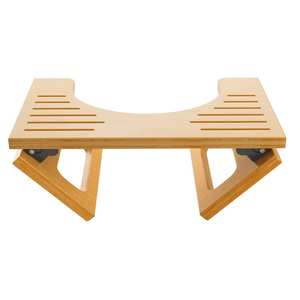 Foldable Toilet Stool, 7 Inch Poop Stool for Bathroom, Bamboo Toilet Stool Squat Adult, Collapsible Squatting Potty Stool with NonSlip Strip  Improve Squatting Posture and Comfort, Wood