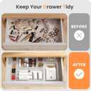 A-LuGei Drawer Organizer, Makeup organizer, Holds 177 Items, Bathroom Organizers and Storage, Organization and Storage, Desk Drawer Organizer for Vanity (Clear)