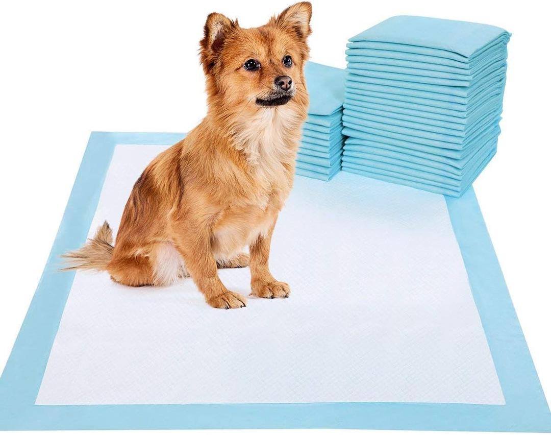 Puppy Pads Disposable Puppy Training Pads 13" x 18" -100 Count Puppy Pads | Premium Puppy Potty Training Pads，Underpads Ultra Absorbent Incontinence Pet Training Pads (S (13" X 18" - 100 Pcs ) Blue