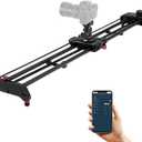 GVM 48"/120cm Motorized Camera Slider, APP Professional Carbon Fiber Dolly Rail Camera Slider, Motorized Time Lapse and Video Shot Follow Focus Shot and 120 Degree Panoramic Shooting