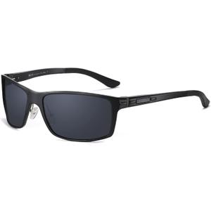 DUCO Polarized Sports Sunglasses For Men Durable Metal Frame Sun Glasses For Driving Cycling Baseball Running Golf 9018