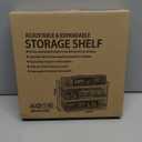 JUPELI Foil and Plastic Wrap Organizer, Expandable Kitchen Pantry Storage, Height Adjustable Cabinet Rack for Kitchen Organization, Aluminum Foil -3 Tier 9.8" to 15.6"L