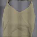 ForeFair WFloomen's Sleevelsee V Neck Crop Tank Top Summer Double Layer Going Out Workout Casual Basic Tops, XS