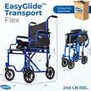 Invacare Transport Wheelchair for Adults, Compact Lightweight Wheel Chair with Foldable Backrest, Flip-Back & Removable Desk-Length Arms, 19" Seat, Swing-Away Footrests, Portable Travel Transfer Chair