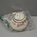 Tea Kettle Pot for Stove Top,Porcelain Large Enamel Teakettle,2.5L Colorful Teapot Floral Ceramic for Stovetop,Retro Classic Design (Pink flower-2.4L)