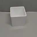 White Tissue Box Cover - Modern Tissue Holder, Lacquer High Gloss Finish & Rounded Edges - Cube Square Box. Bathroom, Desks, Kitchen Countertop, Dressers - Wont Move When You Pull a Tissue!