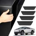 for 2026 2025 2024 Tesla Cybertruck Fingerprint-Resistant Door Handle Set [4pcs] – Anti-Fingerprint Interior Door Closer, Sleek Black Inserts for Easy Installation and Clean Look
