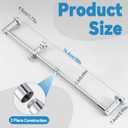 Shower Slide Bar Adjustable Handheld Shower Head Holder Wall Mount - 30inch All-Metal Shower Head Slide Bar Compatible with Bathroom Drill Free Glue Installation - Polished Chrome