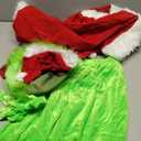 Varuotu Kids Christmas Green Big Monster Costume Mask Furry Costume Santa Outfit Christmas Costumes Props M
