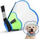 Hard & Heavy Plastic Dog Cone Collar Alternative for Large Dogs, Comfortable Pet Neck Head Protective Cone Anti-Lick, Adjustable Elizabethan Recovery Collar Cone of Shame for Healing