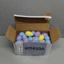 Beeveer 50 Pcs Plastic Easter Eggs Bulk for Easter Hunt 1.6 x 2.4 Inch Colorful Hanging Plastic Eggs for Basket Fillers Party Favor DIY Crafts Decoration (Pastel)