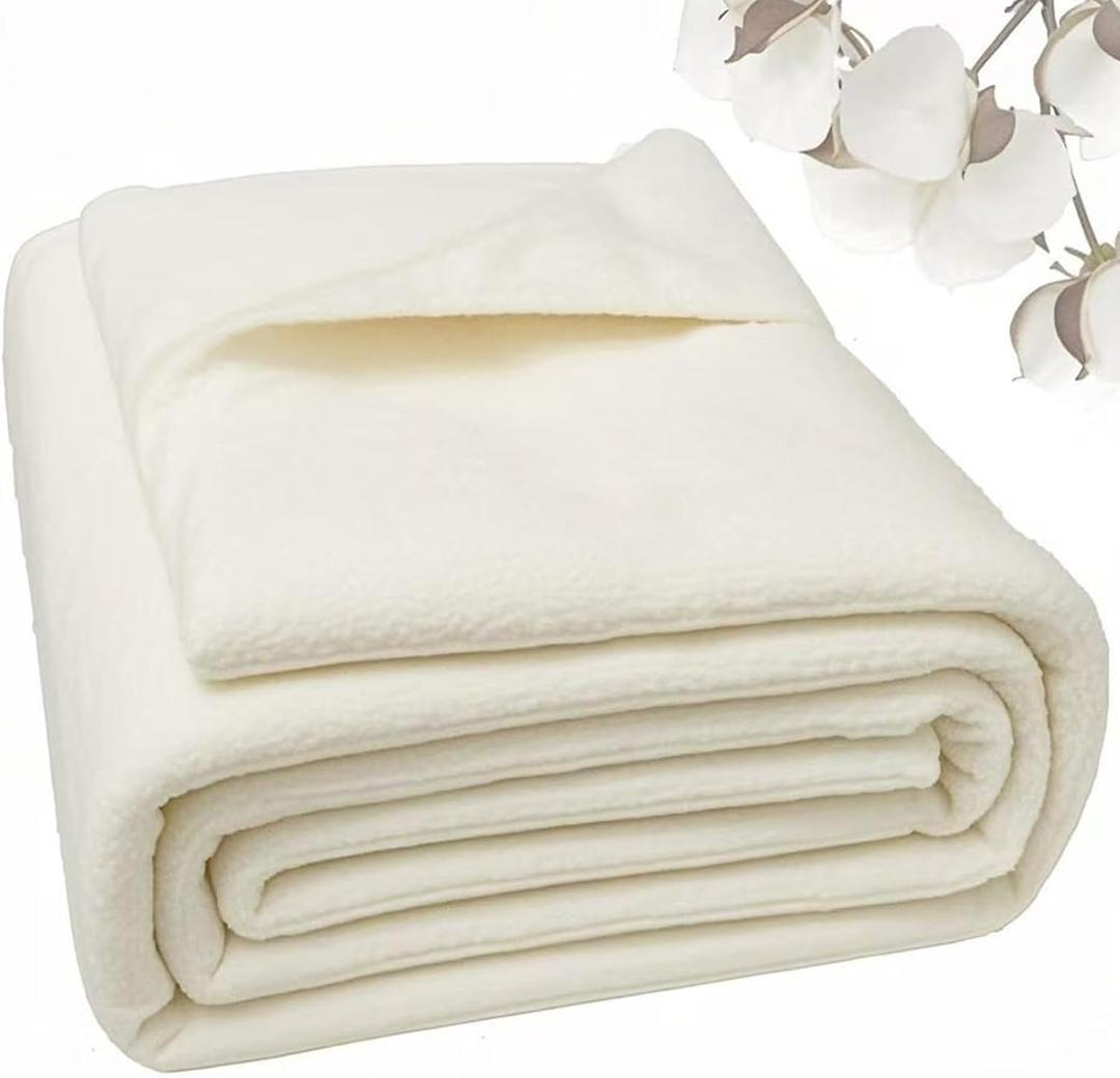 Natural Cotton Batting for Quilting Sewing Crafting & DIY Projects (68"x86", 150g/m Lightweigh), Batting for Quilts