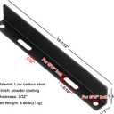 4 Pack Slotted LShaped Bracket, Black Corner Brace