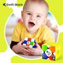 355S Magnetic 3x3 Speed Cube, 48 Magnets Classic Magic Cube Original Stickerless Fast Smooth Great Corner-Cutting Solving Puzzle Game Brain Toy for Kids and Adult
