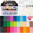 CiaraQ Polymer Clay Starter kit, Oven Bake Modeling Clay with Sculpting Tools, 28 Colors,1.7 lb (20g / pcs)
