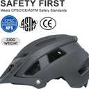 Mountain Bike Helmet Adult Men Women - Ultra Comfort, Super Lightweight Bicycle Helmets, MTB Cycling Gear Biking Accessories with Adjustable Fit & Removable Sun Visor, Medium