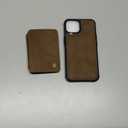 Compatible with Magsafe for iPhone 14 Wallet Case Magnetic Card Holder, RFID Blocking 2 in 1 Detachable Kickstand Shockproof Case for Women Men, Brown