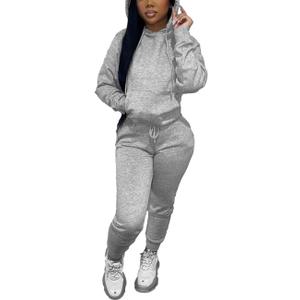Alunzoem Sweatsuits for Women Set 2 Piece Jogging Outfits Long Sleeve Hoodie Sweatshirt Sweatpants Tracksuit (X-Large, Grey)