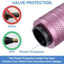 2 x CKAuto Tire Valve Stem Caps, Pink, 10 pcs/Pack, Anodized Aluminum Tire Cap Set, Corrosion Resistant, Universal Stem Covers for Cars Trucks Motorcycles SUVs and Bikes