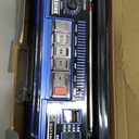 QFX J-220BT Blue Boombox MP3 Conversion from Radio to Cassette with 4-Band (AM, FM, SW1, SW2) Radio with Bluetooth, Dual 3 Speakers, Built-in Microphone, Recorder, 3-Band Equalizer