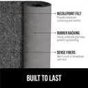 GORILLA GRIP Felt and Natural Rubber Stay in Place Slip Resistant Rug Pad, 1/8 Thick, 2x10 FT Protective Padding for Under Area Rugs, Cushioned Gripper Pads, Carpet Runners Hardwood Floors Protection