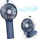 Portable Handheld Misting Fan, Nano-Mist Humidifier for Skincare & Makeup, 180 Foldable Desk Fan, Rechargeable Water Spray Fan for Disney Beach Cruise Essentials, Summer Gifts for Women Man Girls