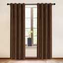 ELKCA Chocolate Double-Sided Chenille Curtains for Living Room Modern Window Treatment for Bedroom Curtain,Grommet Top-2 Panels (Chocolate, 52" W x 84" L) (52"W x 84"L (Pack of 2))