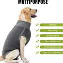 Dotoner Dog Surgery Recovery Suit Dog Suit for Male Female Neuter Anti-Lick Abdominal Wounds Bite Protective Outfit Alternative E-Collar & Cone Breathable Spay Suit for Medium Large Dogs, Gray Medium