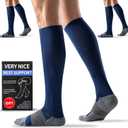 Medical Compression Socks 20-30 mmHg for Men Women (3 Pairs) - Best Support for All Day Wear, Pain Relief, Circulation (XX-Large, Navy)