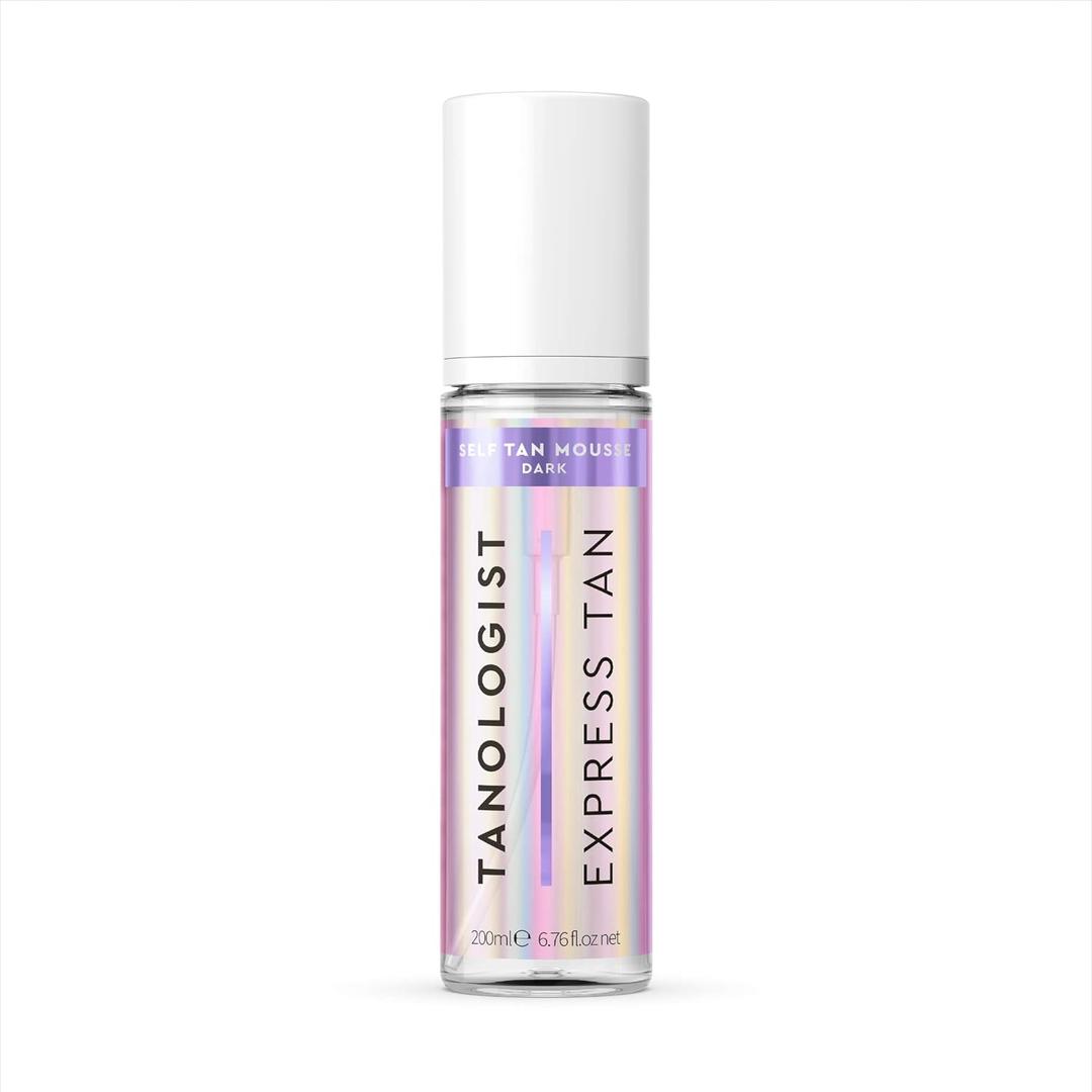 Tanologist Dark Self Tan Mousse, Clear Self-Tanning Mousse, Streak-Free, Natural Glow, No Fake Tan Smell, Long Lasting, Clean Ingredients, 6.76 fl. oz/200 ml Bottle