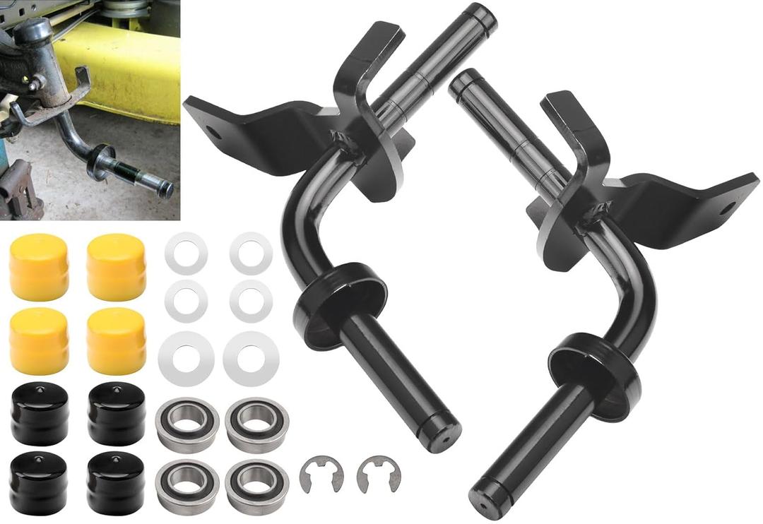 532403087 532403088 Front Axle Steering Spindles & Front Wheel Bearing RH/LH 596873701 596873601 Compatible with Craftsman Poulan Husqvarna Replace 403087 194743 403088 194744