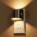 2 x L LOHAS LED Night Lights Plug into Wall 2 Pack, Dusk to Dawn Sensor Nightlight, Brightness Adjustable, 3000K Soft White