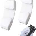 Feekoon 2 Pack Goggle Clip, Ski Helmet Goggle Clip Replacement, Ski Goggles Retention System, Winter Sports Accessories (White)