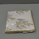 VAGMINE Embroidered Botanical Accent Pillow Cover 18x18  Ivory Cotton Square Cushion Cover for Chair & Couch Styling  Leaves