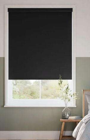 Classic Vinyl Blackout Roller Shades, 4 Ft