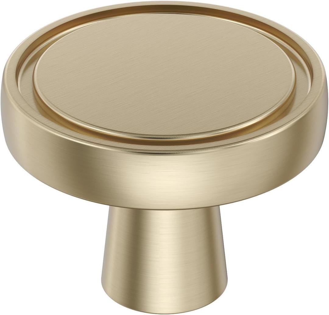 Amerock BP36857BBZ | Destine 1-3/8 inch (35mm) Diameter Golden Champagne Cabinet Knob | Kitchen Cabinet Hardware | Furniture Hardware | Drawer Handle