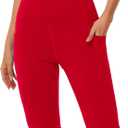 MIVEI Women's High Waisted Long Swim Shorts - 12" Tummy Control Swim Board Capris Bottoms Swimwear with Liner (Red, XXXL)