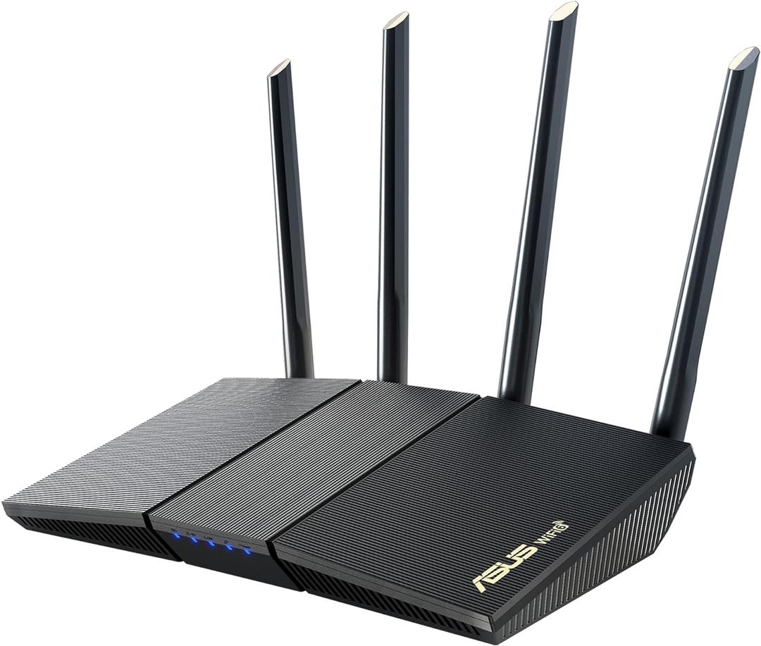 ASUS RT-AX1800S Dual Band WiFi 6 Extendable Router, Subscription-Free Network Security, Parental Control, Built-in VPN, AiMesh Compatible, Gaming & Streaming, Smart Home (9.06 x 5.28 x 2.2 inches)