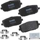 Bendix Priority1 CFC1180 Ceramic Rear Brake Pads for Fiat 124 Spider 2020-2017, Mazda MX-5 2020-2006, MX-5 Miata 2023-2006