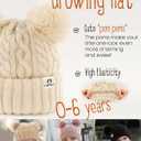 FURTALK Toddler Winter Hat Pom Pom Beanie Knitted Warm Hats for Baby Kids Boys Girls (Beige)