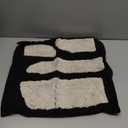 Zealax Black and Beige Boho Chunky Pillow Cover Neutral Decorative Square Throw Pillow Cover 18x18, Modern Abstract Tufted Pillow Case Geometric Woven Cushion Covers for Couch Bed Living Room, 1PC