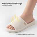 ULTRAIDEAS Open Toe House Slippers for Women Soft Coral Fleece Indoor Shoes Memory Foam Indoor/Outdoor Slippers with Anti-Skid Sole, Gift for Ladies