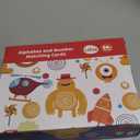 LiKee Alphabet Flash Cards Wooden Letter Puzzle ABC Sight Words Matching Games Counting Board Preschool Educational Montessori Toys for Toddlers Boys Girls 3+ Years (36 Cards& 37 Wood Pieces)