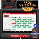 Launch X431 PRO3 V+ 5.0 2025 Upgraded Bidirectional Scan Tool, OEM Topology Map, Scan HD Trucks, AutoAuth for FCA SGW, ECU Coding, 55+ Services, All System Diagnose, 2-Year Free Update, CAN FD